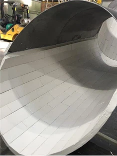 Alümina Seramik Kaplı Siklon Ayırıcılar Ön Üretimli Karo